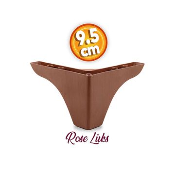Badem10 Rose Lüks 9.5 cm Kahverengi Ahşap Desenli Baza Mobilya Kanepe Sehpa TV Ünitesi Koltuk Ayağı