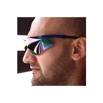 Badem10 S800 4 Hareketli Kulak Ayarlı Gökkuşağı İş Güvenlik Gözlüğü