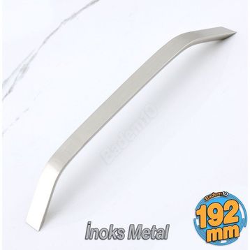 Badem10 Şahin Çekmece Mutfak Dolap Kapak 192 mm Inox Metal Kulp