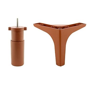 Badem10 Sedef 6'lı Çekyat Koltuk Kanepe Destek Ayağı 14 cm Kahverengi Baza Set Mobilya TV Ünitesi
