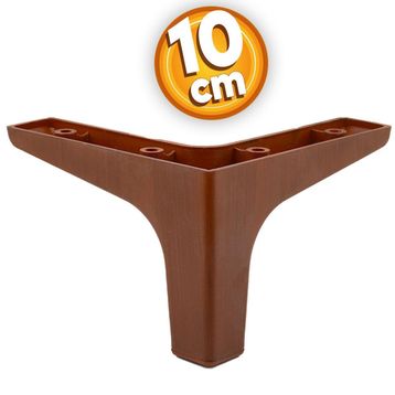 Badem10 Sedef Lüks 10 cm Ahşap Desenli Kahverengi Baza Mobilya Kanepe Sehpa TV Ünitesi Koltuk Ayağı