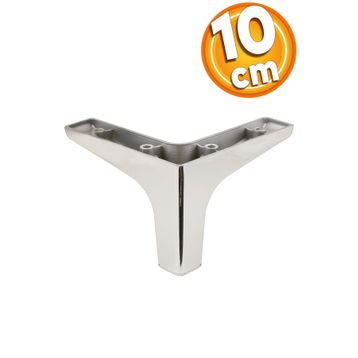Badem10 Sedef Lüks 10 cm Parlak Krom Baza Mobilya Kanepe Sehpa TV Ünitesi Koltuk Ayağı