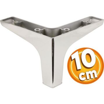 Badem10 Sedef Lüks 10 cm Parlak Krom Baza Mobilya Kanepe Sehpa TV Ünitesi Koltuk Ayağı