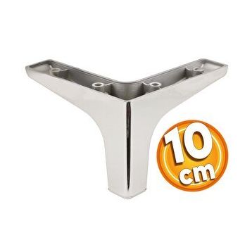 Badem10 Sedef Lüks 10 cm Parlak Krom Baza Mobilya Kanepe Sehpa TV Ünitesi Koltuk Ayağı