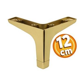 Badem10 Sedef Lüks 12 cm Altın Gold Baza Mobilya Kanepe Sehpa TV Ünitesi Koltuk Ayağı