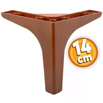 Badem10 Sedef Lüks 14 cm Ahşap Desenli Kahverengi Baza Mobilya Kanepe Sehpa TV Ünitesi Koltuk Ayağı