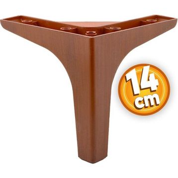 Badem10 Sedef Lüks 14 cm Ahşap Desenli Kahverengi Baza Mobilya Kanepe Sehpa TV Ünitesi Koltuk Ayağı