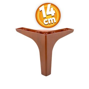 Badem10 Sedef Lüks 14 cm Ahşap Desenli Kahverengi Baza Mobilya Kanepe Sehpa TV Ünitesi Koltuk Ayağı