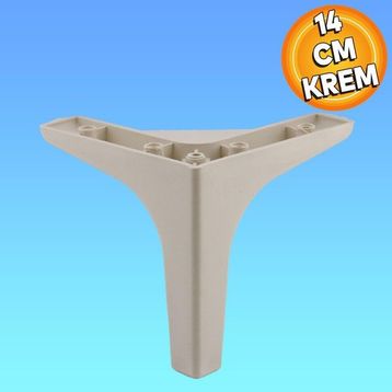 Badem10 Sedef Lüks 14 cm Krem Baza Mobilya Kanepe Sehpa TV Ünitesi Koltuk Ayağı