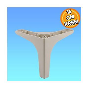 Badem10 Sedef Lüks 14 cm Krem Baza Mobilya Kanepe Sehpa TV Ünitesi Koltuk Ayağı