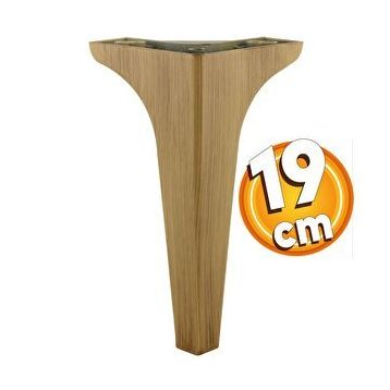 Badem10 Sedef Lüks 19 cm Ahşap Desenli Kahverengi Baza Mobilya Kanepe Sehpa TV Ünitesi Koltuk Ayağı