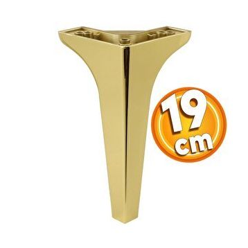 Badem10 Sedef Lüks 19 cm Altın Gold Baza Mobilya Kanepe Sehpa TV Ünitesi Koltuk Ayağı
