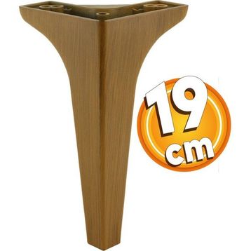 Badem10 Sedef Lüks 19 cm Koyu Ceviz Baza 4 Adet Mobilya Kanepe Sehpa TV Ünitesi Koltuk Ayağı