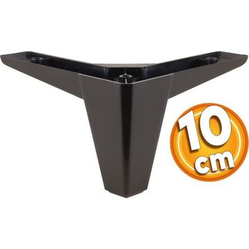 Badem10 Sedir Lüks 10 cm Siyah Baza Mobilya Kanepe Sehpa TV Ünitesi Koltuk Ayağı