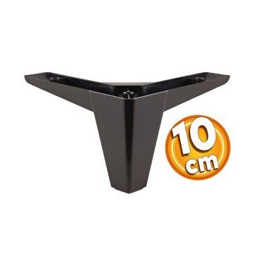 Badem10 Sedir Lüks 10 cm Siyah Baza Mobilya Kanepe Sehpa TV Ünitesi Koltuk Ayağı