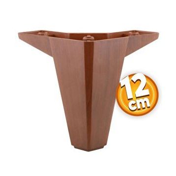 Badem10 Sedir Lüks 12 cm Ahşap Desenli Kahverengi Baza Mobilya Kanepe Sehpa TV Ünitesi Koltuk Ayağı