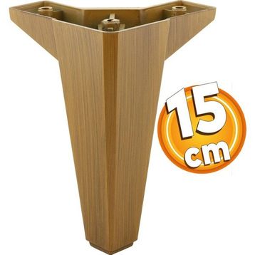 Badem10 Sedir Lüks 15 cm Ahşap Desenli Kahverengi Baza Mobilya Kanepe Sehpa TV Ünitesi Koltuk Ayağı