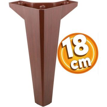 Badem10 Sedir Lüks 18 cm Ahşap Desenli Kahverengi 4 Adet Mobilya Kanepe Sehpa TV Ünitesi Koltuk Ayağı