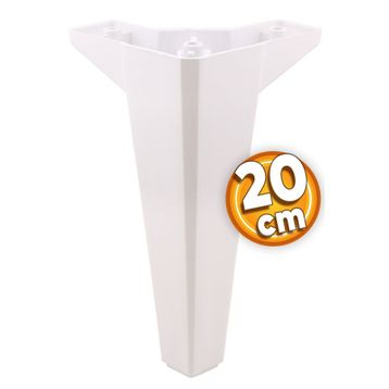 Badem10 Sedir Lüks 20 cm Beyaz Baza Mobilya Kanepe Sehpa TV Ünitesi Koltuk Ayağı