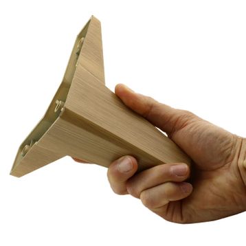 Badem10 Sedir Lüks Ahşap Desenli Açık Ceviz 12 cm Mobilya Kanepe Sehpa Baza TV Ünitesi Koltuk Ayağı