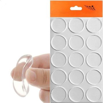 Badem10 Şeffaf 22 mm 15'li Mobilya Raf Ses Yapışkanlı Cam Tutucu