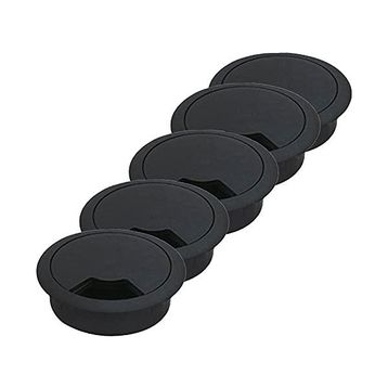 Badem10 Siyah 5x6 cm Masa Üstü Kablo Kanalı Deliği Kapağı
