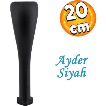 Badem10 Siyah Baza Ayak 20 cm Mobilya Kanepe Sehpa Puf Koltuk Ayağı