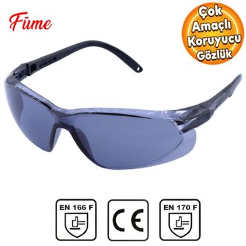 Badem10 UV Koruyucu S900 Füme İş Güvenlik Gözlüğü