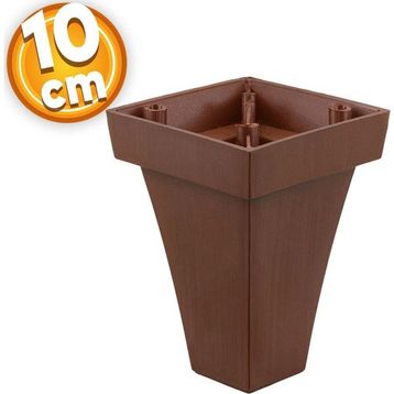 Badem10 Venüs Lüks 10 cm Kahverengi Ahşap Desenli Baza Mobilya Kanepe Sehpa TV Ünitesi Koltuk Ayağı