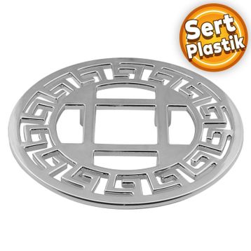 Badem10 Versace Çekmece Dolap Kapak Plastik Krom Kulp