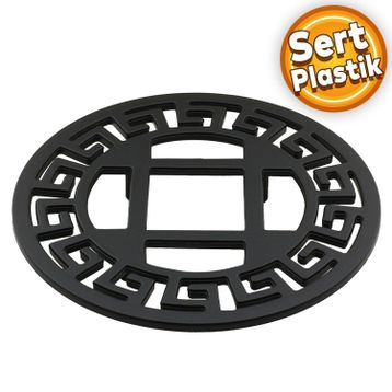 Badem10 Versace Çekmece Dolap Kapak Plastik Mat Siyah Kulp