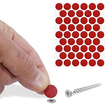 Badem10 Yapışkanlı 100 Adet Kırmızı Vida Kapatıcı Kapağı