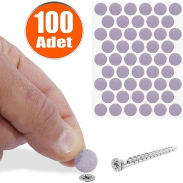 Badem10 Yapışkanlı 100 Adet Lila Vida Kapatıcı Kapağı