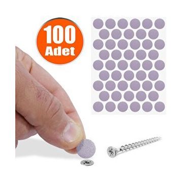 Badem10 Yapışkanlı 100 Adet Lila Vida Kapatıcı Kapağı