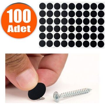 Badem10 Yapışkanlı 100 Adet Turuncu Vida Kapatıcı Kapağı