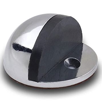 Badem10 Yarımay Kapı Krom Vidalı Metal Kapı Stopu Durdurucu Tutucu