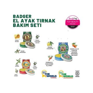 Badger 21 gr El Bakım 21 gr Ayak Bakım 21 gr Tırnak Bakım 3'lü Set Krem