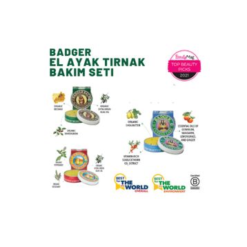 Badger 21 gr El Bakım 21 gr Ayak Bakım 21 gr Tırnak Bakım 3'lü Set Krem