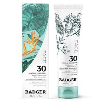 Badger Organik Spf30 Mavi Işık Korumalı Mineral Filtreli 50 ml Yüz Güneş Kremi