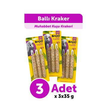 Bado Ballı 105 gr 3'lü Muhabbet Kuşu Krakeri