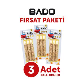 Bado Ballı 105 gr 3'lü Muhabbet Kuşu Krakeri