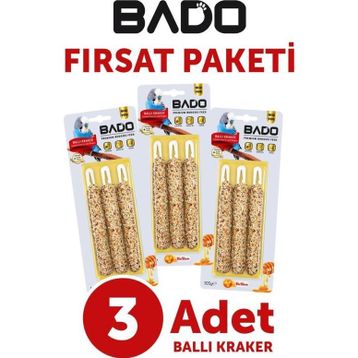 Bado Ballı 105 gr 3'lü Muhabbet Kuşu Krakeri