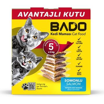 Bado Somonlu 5x1 kg Yetişkin Kuru Kedi Maması