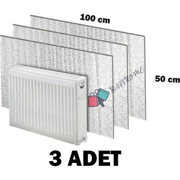 Baffhome Ankaflex Isı Yalıtımlı Radyatör Petek Arkası Sıcaklık Tasarruf 3 Adet Kalorifer Izopan Levhası