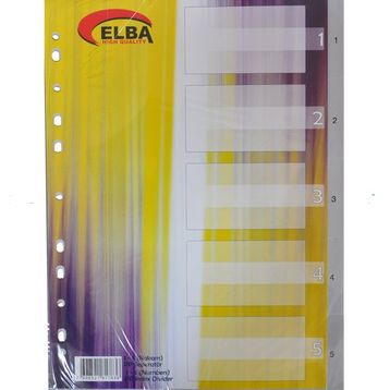 Bafix A4 1-5 Rakamlı Plastik Seperatör