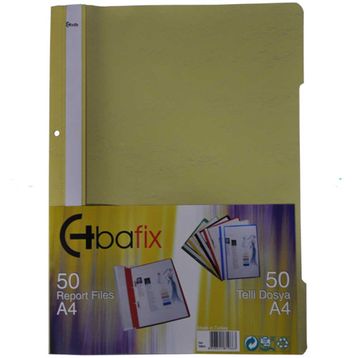 Bafix Plastik Sarı A4 Telli Dosya