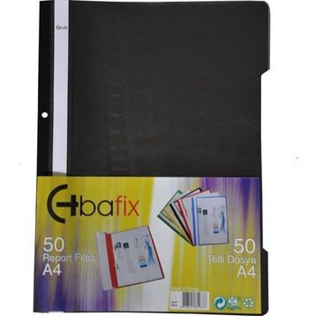Bafix Plastik XL Siyah A4 Telli Dosya