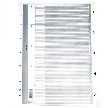 Bafix Seperatör 1-5 Rakamlı A4 Karton