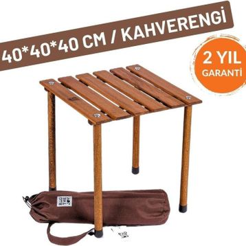 Bag The Joy Kahverengi 40x40x40 cm Rulo Kamp Masası