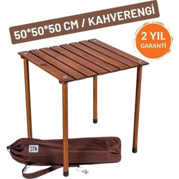 Bag The Joy Kahverengi 50x50x50 cm Rulo Kamp Masası